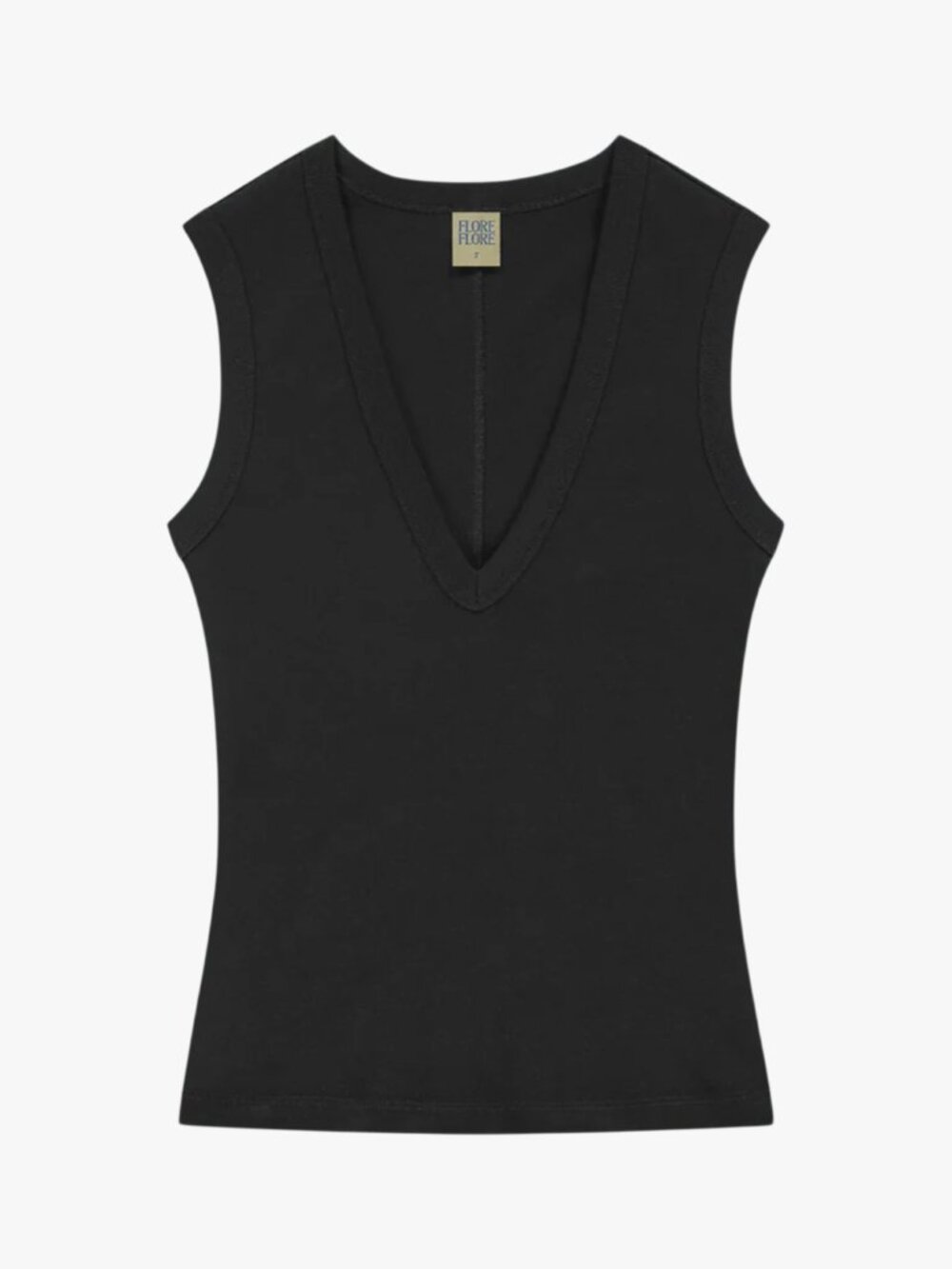 (LIKE NEW) FLORE FLORE | 100% COTTON "DEWI" V-NECK TANK TOP